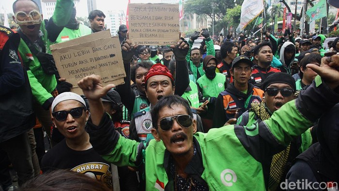 Ojol Siap Demo Besar-besaran, 500 Ribu Akan Turun di Selasa Besok.