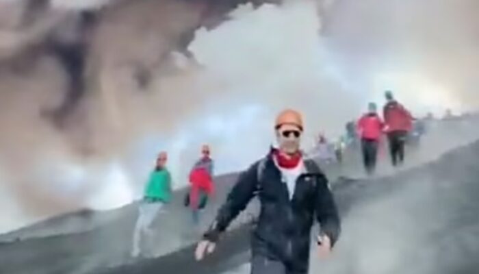 “Eruption of Mount Etna Captivates and Frightens Tourists Alike”