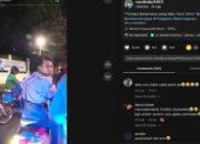 Nyalinya Gede! Pemotor Tak Pakai Helm Dikejar Polisi – Diambil Kunci, Ngacir Dorong Motor