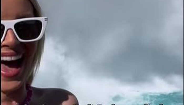 **Viral Travel Vlogger Asal Amerika, Katy Johnson, Nyaris Tewas di Angel’s Billabong, Nusa Penida**