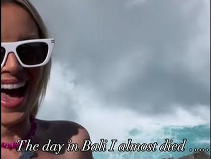 **Viral Travel Vlogger Asal Amerika, Katy Johnson, Nyaris Tewas di Angel's Billabong, Nusa Penida**