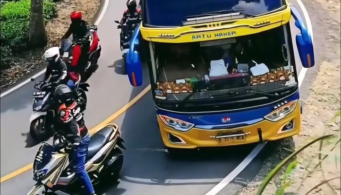 Viral Konvoi Nmax Hadang Bus di Tikungan, Kini Berujung Ditilang – Update 1
