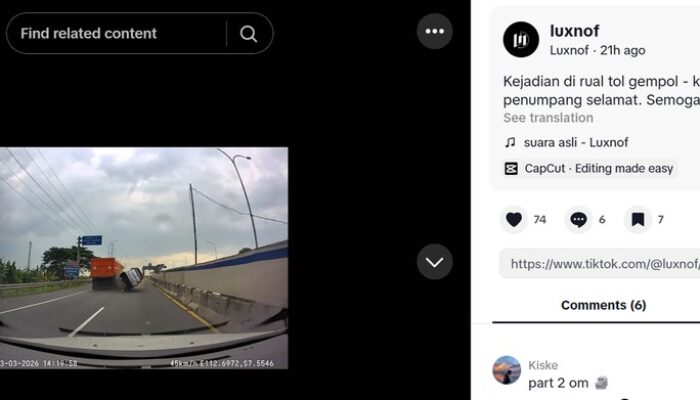 **Detik-Detik Daihatsu Xenia Hantam Bokong Truk: Kap Terbang-Terguling**