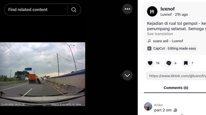 **Detik-Detik Daihatsu Xenia Hantam Bokong Truk: Kap Terbang-Terguling**